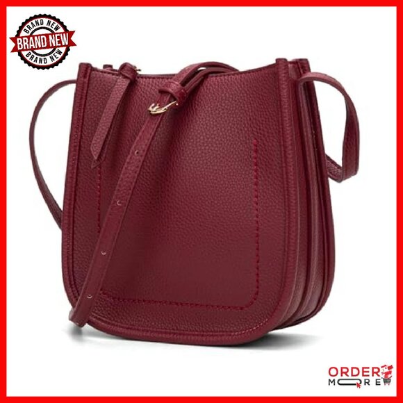 Vegan Leather Crossbody Bag with Adjustable Strap & Multiple Pockets - Picture 2 of 7